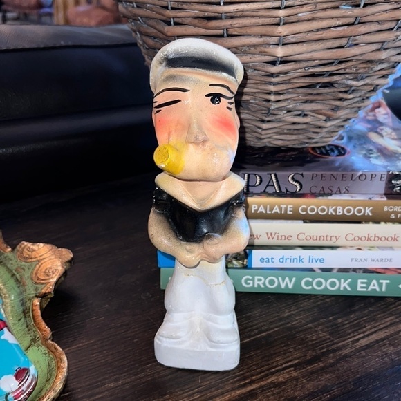 VINTAGE 1950’s Collectible POPEYE Chalkware Figurine Kewpie RARE - Picture 1 of 6